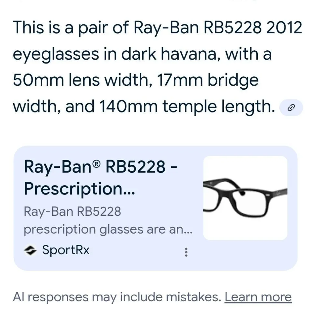 Ray-Ban tortoiseshell glasses